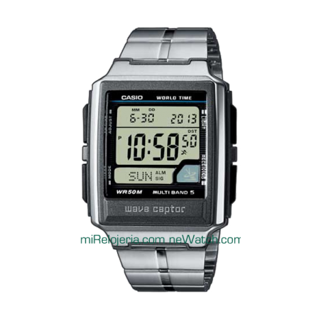 Reloj casio radiocontrolado acero wave 2024 ceptor