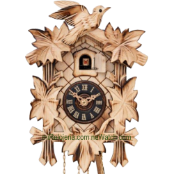 Leaf and bird cuckoo clock Engstler