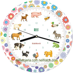Wall Clock KidsWorld Farm...