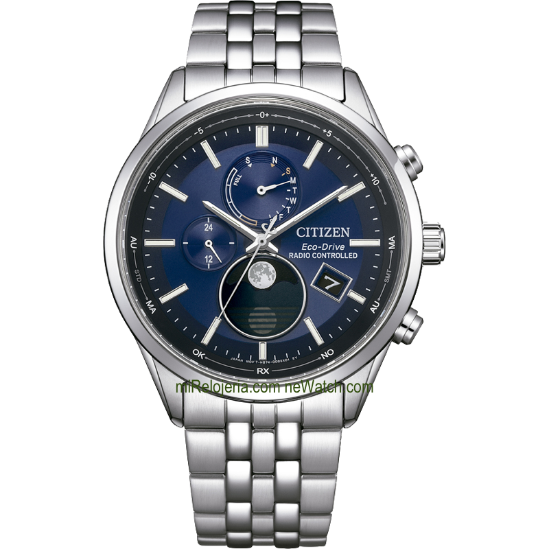 Tsuki-yomi Moon Phase Eco-Drive Radio Controlado